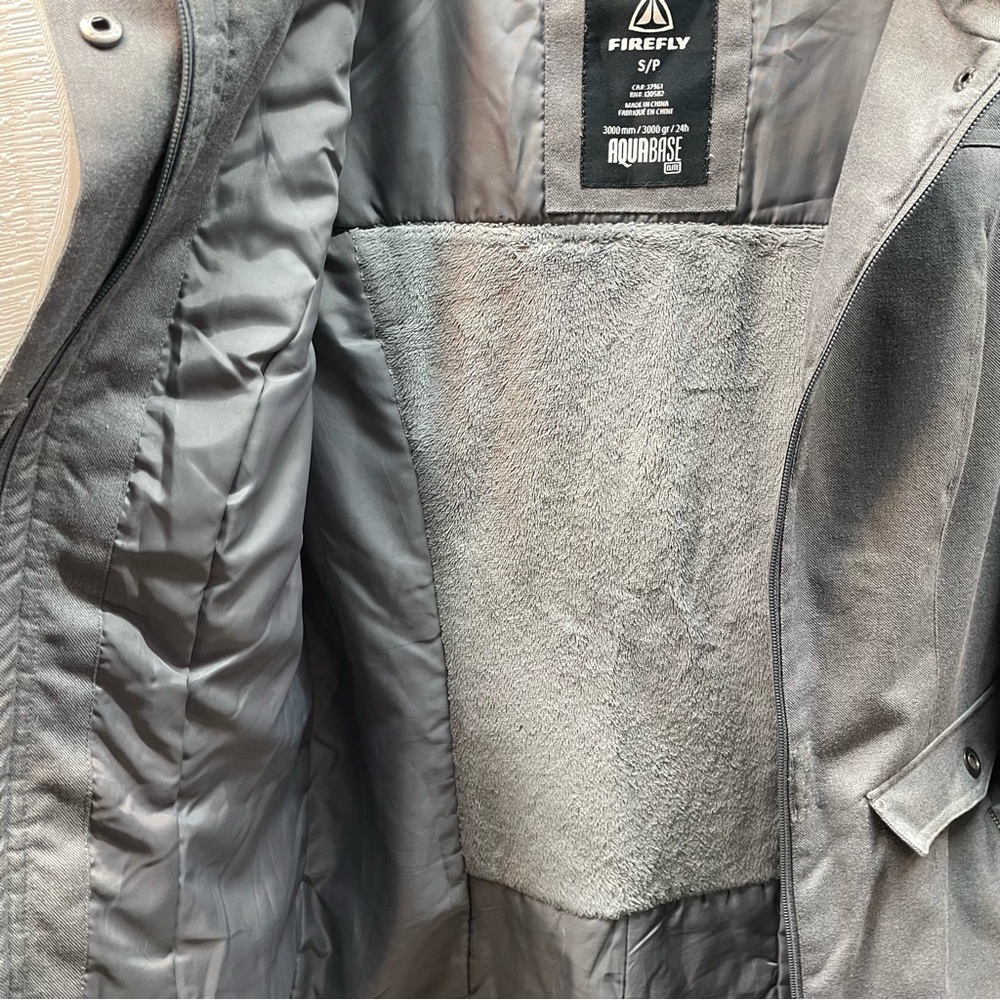 Firefly Anita Parka Womens Small Grey Faux Fur Hood Aquabase Elite Jacket - Picture 8 of 13